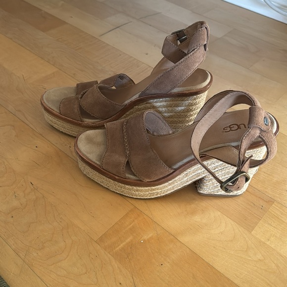 UGG Platform Chunky Heeled Sandals - Picture 2 of 3